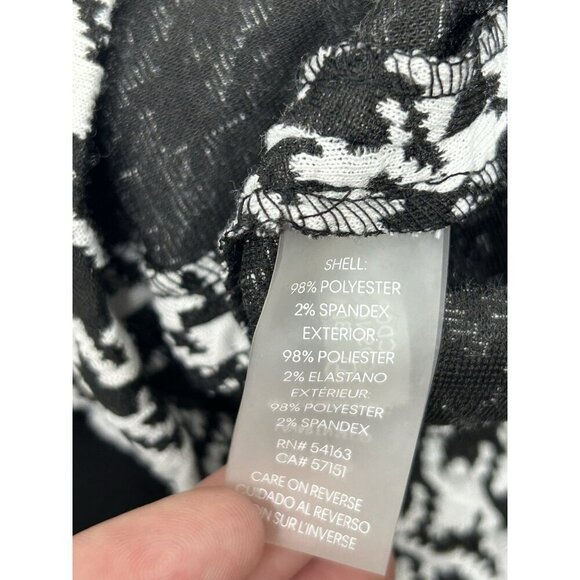 Calvin Klein Dress 10 Black A Line Sheath Midi Houndstooth Sleeveless Career NEW - Picture 11 of 11